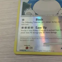 Snorlax Diamond and Pearl 37/130 Reverse Holofoil Pokemon Card - MP - Image 2