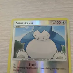 Snorlax Diamond and Pearl 37/130 Reverse Holofoil Pokemon Card - MP - Image 4