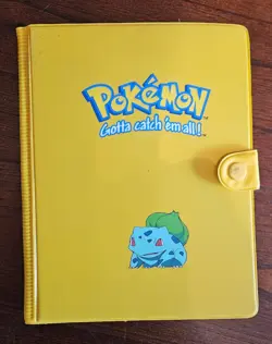 Vintage 1999 Pokemon Yellow Binder TCG Album Snap 30 Page Card Holder EMPTY - Image 1
