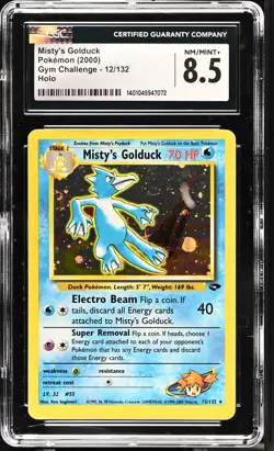 CGC 8.5 Misty's Golduck 2000 Gym Challenge 12/132 Holo Pokemon Card - Image 1