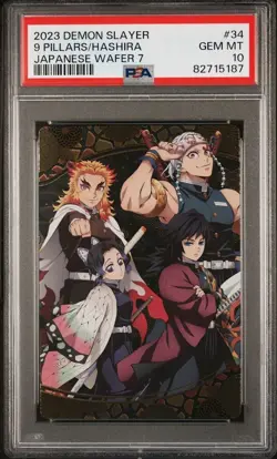 PSA 10 2023 Hashira Pillars Wafer W7-34 SEC Demon Slayer Japanese Card - Image 2