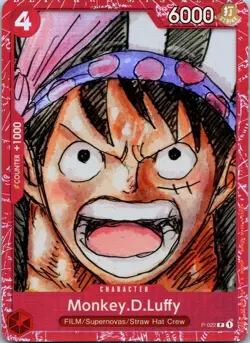 Monkey.D.Luffy -ONE PIECE FILM RED Edition) One Piece Promotion Cards P-022 NM - Image 1