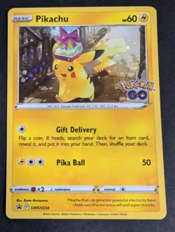 PIKACHU SWSH234 Cosmos Holo Rare Tin Promo Pokemon Go Pokemon Card Near Mint - Image 2