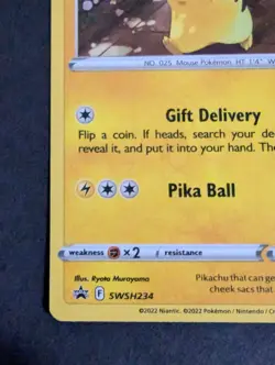 PIKACHU SWSH234 Cosmos Holo Rare Tin Promo Pokemon Go Pokemon Card Near Mint - Image 5