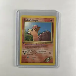 Blaine's Vulpix 1st Ed 65/132 Gym Challenge WOTC Card LP - Image 1
