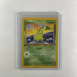 Chikorita 1st Ed 53/111 Neo Genesis WOTC Pokemon Card LP - Image 1