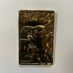 Pokemon Pikachu 23K Gold Plated Trading Card 1999 Burger King Limited Edition - Image 2
