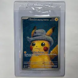 Pokemon Pikachu Grey Felt Hat Van Gogh SVP 085 Promo Card Sealed NM English - Image 1