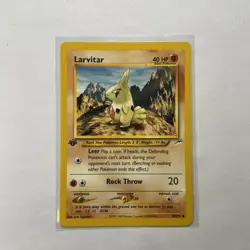 Larvitar 1st Edition 70/105 Neo Discovery WOTC Vintage Pokemon Card NM - Image 1