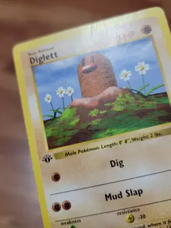 Diglett 47/102 1st Edition Shadowless Base Set Pokemon Card Game 1999 WOTC PL! - Image 2