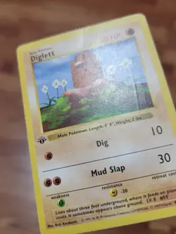 Diglett 47/102 1st Edition Shadowless Base Set Pokemon Card Game 1999 WOTC PL! - Image 3