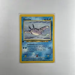Mantine 1st Ed 64/111 Neo Genesis WOTC Pokemon Card LP - Image 1