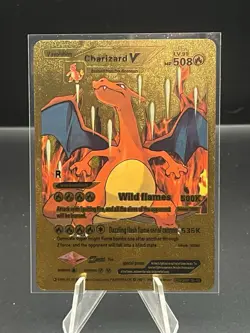 Pokemon Gold Foil Art Card CHARIZARD V 508HP Wild Flames SMP 26-43 - Image 1