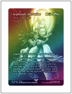 1x Sephiroth, the Savior, Showcase Art 0049, Foil, Final Fantasy, Magic MTG NM - Image 1