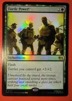 MTG, TURTLE POWER, 0135, RARE, NM, TMT, FOIL FINISH - Image 1