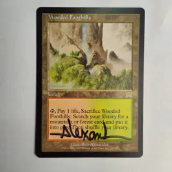 MTG Wooded Foothills Onslaught - Signed by Artist Rob Alexander - Image 1