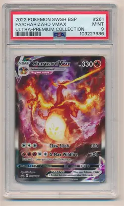 2022 POKEMON SWORD & SHIELD ULTRA PREMIUM COLLECTION CHARIZARD VMAX #261 PSA 9 - Image 1