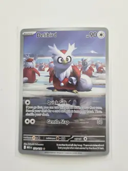 Pokemon Delibird 152/132 Me01: Mega Evolution Holo Illustration Rare 90 HP EN - Image 1