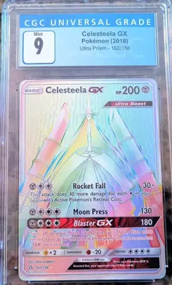 Celesteela GX Secret RARE Pokemon Card CGC 9 (9.5) MINT Ultra Prism 162/156 2018 - Image 2