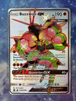 Pokemon TCG Buzzwole GX SV68/SV94 Hidden Fates: Shiny Vault Full Art - Image 1