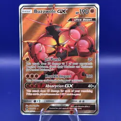Buzzwole GX 104/111 Crimson Invasion Full Art Ultra Rare Pokemon NM - Image 1