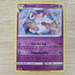 SWIRL LP Sylveon SWSH211 Black Star Promo Cosmos Galaxy Holo Pokemon Card - Image 2