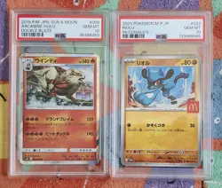 2019 Arcanine holo Double Blaze, Riolu McDonald's promo Japanese Pokemon PSA 10 - Image 1