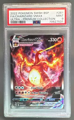 7531 Charizard VMAX 2022 Pokemon Sword Shield Black #SWSH261 Ultra Premium PSA 9 - Image 1