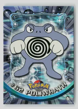 Pokemon 1999 Topps TV Poliwrath #62 - Image 1