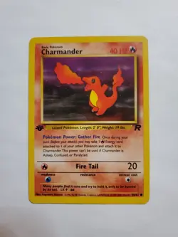 Charmander - 50/82 - Common 1st Edition - Team Rocket HP Pokemon Vintage - Image 1