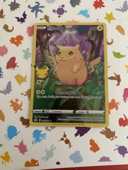 Pokemon TCG Pikachu Full Art 005/025 Celebrations Set NM Condition - Image 1