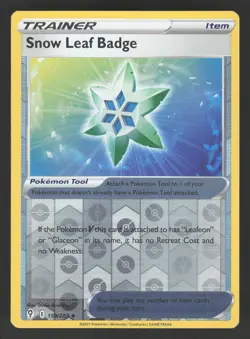 Snow Leaf Badge 159/203 Reverse Holo Pokemon Evolving Skies NM/VLP - Image 1