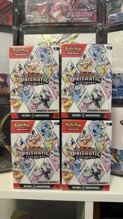 Pokemon TCG Prismatic Evolutions Booster Bundle LOT OF 4 - Image 1