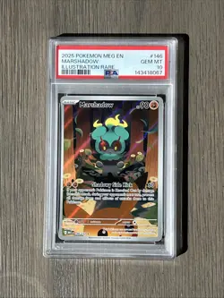 2025 Pokemon TCG MEG EN Marshadow IR 147/132 IR PSA 10; Authentic, Official - Image 1