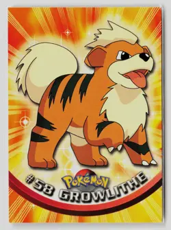 Pokemon 1999 Topps TV Growlithe #58 - Image 1
