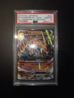 Pokemon Mega Battle Charizard EX 002 PSA 10 Japanese 2014 - Image 1