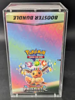 Pokemon SV8.5 Prismatic Evolutions Sealed Booster Bundle Display W/Acrylic Case - Image 1