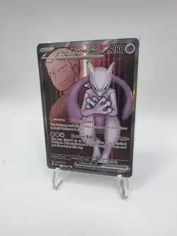 Pokemon Team Rocket's Mewtwo ex 213/182 Full Art Ultra Rare Destined Rivals NM - Image 1