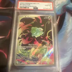 Pokemon Bulbasaur 133/132 Me01 Mega Evolution Illustration Rare Holo PSA 10 - Image 1