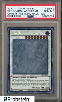 2022 YU-GI-OH! GHOSTS FROM PAST 2ND HAUNTING #EN182 RED DRAGON ARCHFIEND PSA10 - Image 1