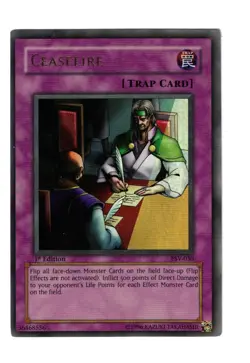 Yugioh- 1X Ceasefire - Ultra Rare - 1st Edition - PSV-030 - Light Play - Image 1