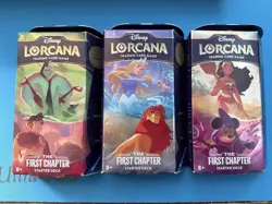 Disney Lorcana The First Chapter Set Of 3 Starter Decks Sealed - Image 1