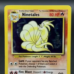 Ninetales 12/102 - HOLO RARE - BASE SET - VINTAGE WOTC POKEMON CARD - Image 2