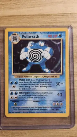 Poliwrath 13/102 Rare Holo Base Set Pokemon Card - Image 1