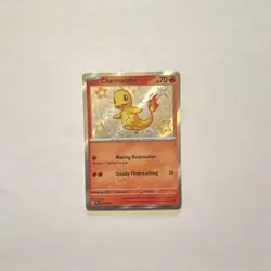 Pokemon Charmander 109/091 SV: Paldean Fates Shiny Rare Holo Basic Card - Image 2