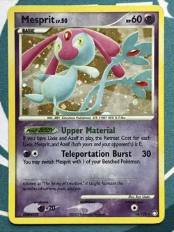 [Holo Bleed Error] Pokemon Card - Mesprit (14/123) DP Mysterious Treasures *HP* - Image 1