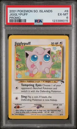 PSA 6 EX-MT Jigglypuff Southern Islands Promo Pokemon Card 8/18 - Image 1