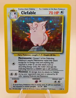 Clefable (No Symbol) Holo Rare Jungle 1/64 Pokemon Card - WOTC 1999 - Image 1