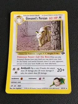 Giovanni's Persian 8/132 Holo Pokemon Card Gym Challenge - Image 1