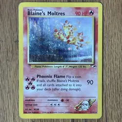 Blaine’s Moltres 1/132 2000 Gym Heroes Holo Pokemon Card Vintage WotC English - Image 1
